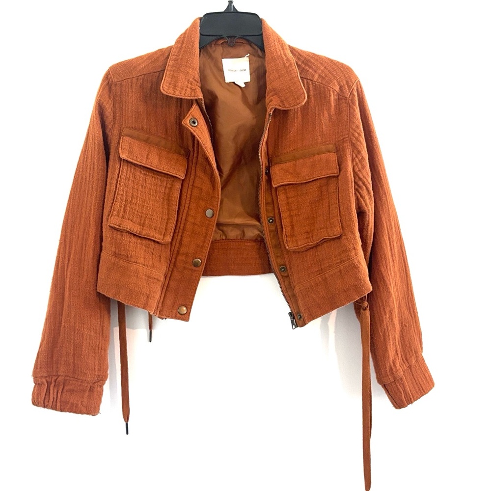 Silence + Noise Size XS Women’s Avril Blush Rust Jacket 100% Cotton